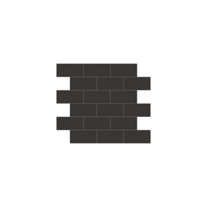 Geometry Of Design Rectabricks 2x4 Fullbody Porcelain Ceramic <b>Mosaic</b> Tile Matt For Hotels & Restaurants Dining area walls - Product Image 2