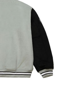 Veste universitaire en toile de laine véritable à col montant, personnalisable, respirante, grande taille pour homme - Product Image 4