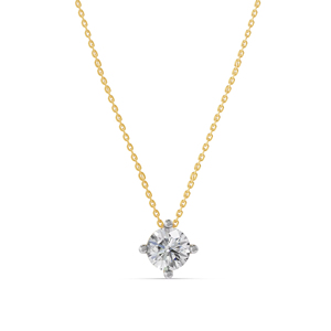 สร้อยคอเพชรสำหรับผู้หญิงปลูกในแล็บ1.5cts 10K สายโซ่สีเหลืองสีขาวทองความชัดเจน - Product Image 1