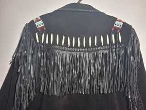 แจ็กเก็ตหนังแท้ระบายอากาศสไตล์ใหม่สำหรับผู้ชาย100% สไตล์คาวบอยตะวันตก - Product Image 5