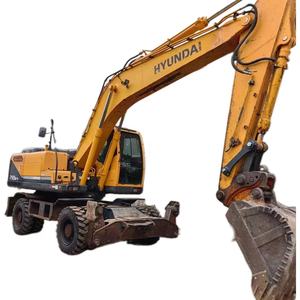 Excavadora de ruedas Hyundai de 21 toneladas, usada, con núcleo de engranaje, precio bajo, maquinaria de construcción, incluyendo motor, bomba de motor, oruga - Product Image 1