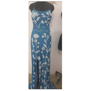 Mejor venta martillado declaración con cuentas vestido de noche Maxi Show Stopping diseño para grandes eventos hecho en La India - Product Image 4