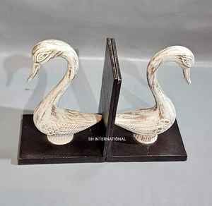 Handmade Modern Design Bookends Premium Quality Nickel Plated Brass Office <b>Desk</b> Organizer Handicraft - Product Image 2
