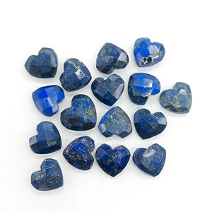 AAA Lapis Lazuli pierre précieuse sculptée à la main en forme de coeur pour la fabrication de bijoux 8mm Lapis Lazuli pierre précieuse en vrac sculpture Briolette - Product Image 5