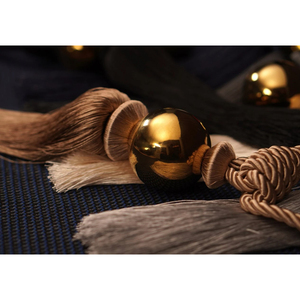 Couleur blanche corde rideau cravate dos support intérieur chambre tringle à rideau et Rails pour vente en gros tissé à la main grande taille - Product Image 4