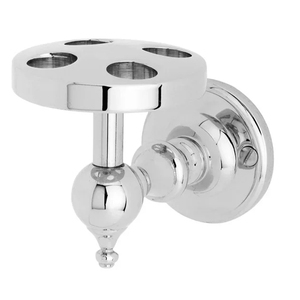 Soporte de cepillo de dientes personalizado de 4 compartimentos montado en la pared de metal cromado con nuevo diseño para uso en el baño del hogar y el hotel - Product Image 1