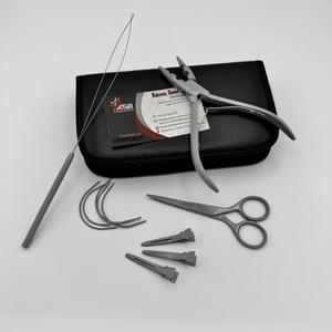 Juego de herramientas de alicates de extensión de cabello de acero inoxidable de grado quirúrgico con logotipo personalizado de venta al por mayor de color gris - Product Image 5