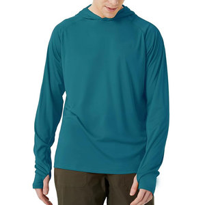 T-shirts à capuche pour hommes, col rond, 100% polyester, coupe ample, imprimé intégral, nouvelle arrivée, personnalisables, pour la pêche - Product Image 1