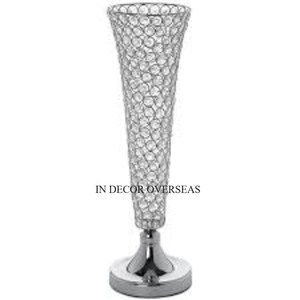 Juego de 3 chapados en oro de alta calidad de Metal de la mejor calidad, aspecto clásico, centro de mesa de boda, decoración, florero de trompeta de flores - Product Image 6