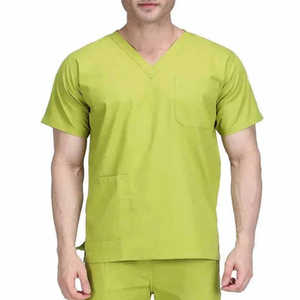 Uniforme d'infirmière en deux pièces personnalisable, écologique, unisexe, respirant, en toile, blouses d'hôpital, costumes, couleur et taille personnalisées - Product Image 5
