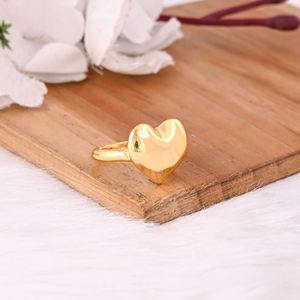 Hot Selling Wholesale Price Fashion Simple Brass Ring Gold Plated Plain Rings Women <b>Minimalist</b> Adjustable Ring Gift For Casual - Product Image 5