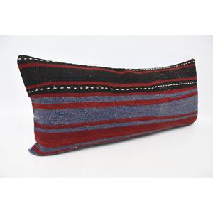 Almohada de lana a rayas rojas, 16x36 pulgadas, cojín decorativo con estampado Floral Vintage de lujo, antideslizante, extraíble, lavable, cierre de cremallera para - Product Image 3