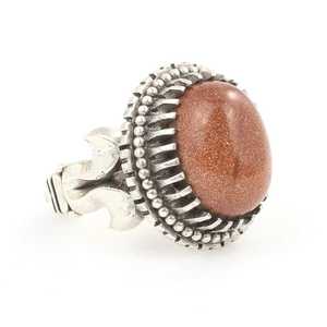Anillo de Plata de Ley 925 para Hombre con Patrón Geométrico, Polvo de Oro, Arenisca y Circonita, Bañado en Rodio para Uso Diario - Product Image 3
