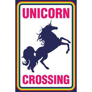 Letrero de Tráfico con Diseño de Unicornio, Duradero y Atractivo, Marca Einhorn Crossing - Product Image 5