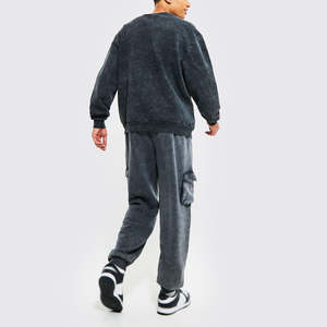 Pantalones Deportivos Vintage 100% Algodón con Logotipo Personalizado para Hombre, Novedad 2025, Hechos a Medida, Talla Grande, Pantalones Deportivos con Lavado Ácido para Hombre - Product Image 2