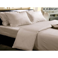 Vente Flash - Ensemble de draps de lit pour hôtel et mariage, rayés, en coton poly 50/50, durables, blancs, de qualité supérieure, fabriqués en Inde par Monis Tex