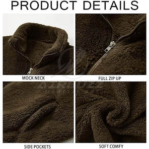 Veste en polaire sherpa à col montant pour homme de haute qualité, respirante, écologique, séchage rapide, streetwear élégant pour l'hiver - Product Image 6