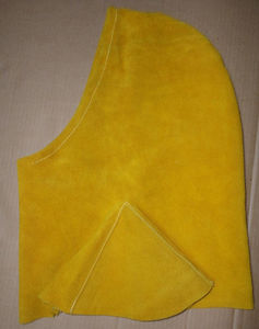 Capuche de soudage en cuir de vachette ignifuge, cuir suédé fendu, pour la protection, protection industrielle à haut risque, protection de la tête - Product Image 4