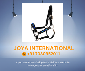 Equestrian <b>Halter</b> Bling Special Blue Black <b>Leather</b> <b>Top</b> Quality Horse <b>Leather</b> <b>Halter</b> - Product Image 2