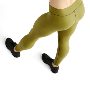 ODM OEM Leggings de cintura alta para mujer Skin Fit Scrunch Butt Calentadores de piernas personalizados Medias Patrón sólido Yoga Legging - Product Image 3