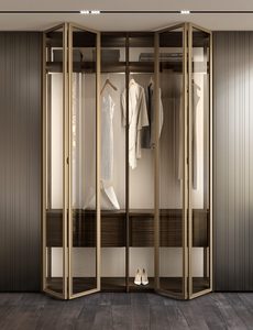 Luxury Modern Master Bedroom Furniture Set Velvet Upholstered Bed with Led Fluted Wall Panel and Closet Island <b>Vanity</b> <b>Table</b> - Product Image 6