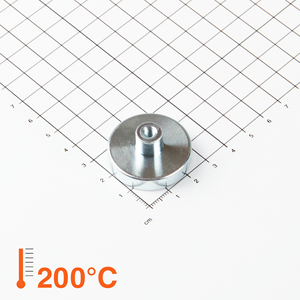Gripper piatto in Samario-Cobalto Ø32x7mm con boccola filettata - Product Image 1