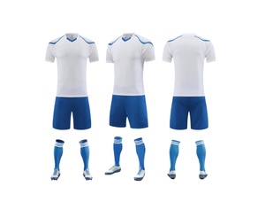 Conjuntos de Uniformes de Fútbol 100% Poliéster para Adultos - Nombres y Números de Equipo Personalizados, Transpirables, de Secado Rápido, Cuello en V, Manga Corta, Duraderos - Product Image 1