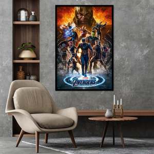 Póster de Diseño Moderno de Avengers Endgame, Batalla de Héroes para Decoración de Pared - Product Image 1