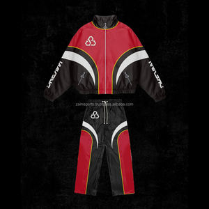 Ropa deportiva personalizada de talla grande, chaqueta cortavientos ligera para hombre y conjunto corto de chándal de nailon/poliéster, conjunto cortavientos - Product Image 1