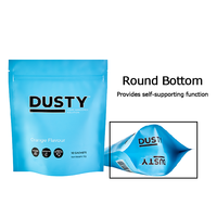 Sachet Doypack Alimentaire Mat Bleu Blanc Noir 50g 1.76oz 0.11lb 140microns en OPP/AL/PE de Qualité Alimentaire avec Fermeture Éclair pour Poudre Alimentaire