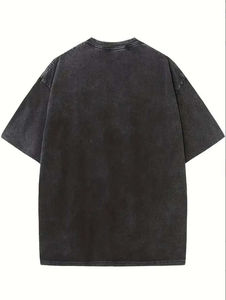 Acid Wash T Shirt OEM Custom 100% Cotton Oversized Short Sleeve Loose Street Unisex <b>Top</b> for Men and <b>Women</b> - Product Image 2
