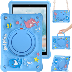 Ốp lưng máy tính bảng <span class=keywords><strong>silicon</strong></span> bảo vệ trẻ em, thiết kế hoạt hình, có quai đeo vai, dành cho iPad <span class=keywords><strong>7</strong></span> 8 9 10.2 2019 2020 2021, chất liệu PC chắc chắn - Product Image 2