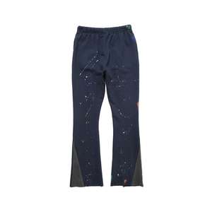 Low MoQ Two Tone Wide Paint Splatter Track Jogger Pantalones Impresión personalizada Hombres Flare Sweat Pantalones de hombre - Product Image 4