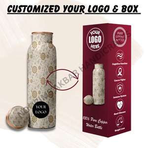 Unisex 750ml Premium <b>Metal</b> Copper <b>Water</b> <b>Bottle</b> Handmade Premium Design BPA-Free Direct Drinking Leakproof for <b>Water</b> Wholesale - Product Image 5