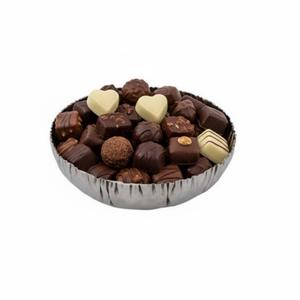 Elegante Tazón Decorativo para Chocolate, Tazón de Metal Plateado de la Mejor Calidad con Base Negra, Proveedores de Chocolate - Product Image 6