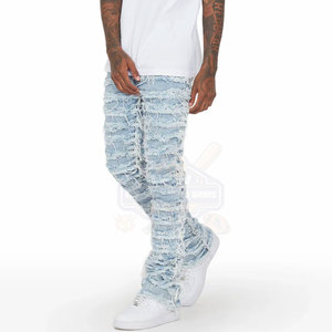 กางเกงผู้ชายน้ำหนักเบาสีทึบบานและซ้อนกันระบายอากาศได้ดีสไตล์ลำลองซักสีเข้ม - Product Image 5