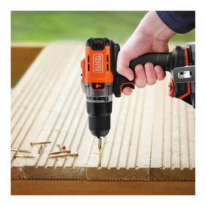 Taladro Percutor Inalámbrico Black & Decker 18V POWERCONNECT BCD383D2XKQW, 2 Baterías de 2Ah, Taladros Percutores de Alto Rendimiento Power Connect - Product Image 4