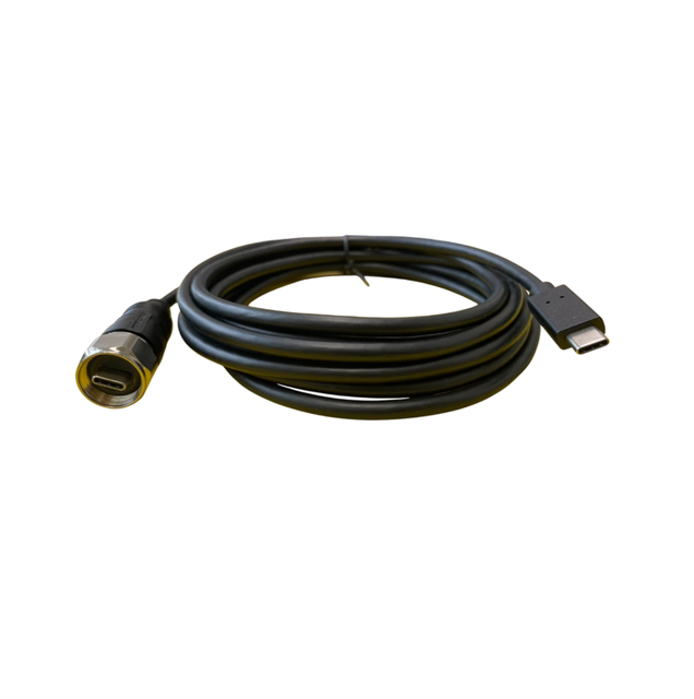 Waterproof Compact USB Type C to Type C Overmolded Double Ended Cable in 2m