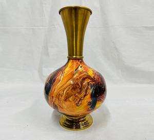 Vase de réception de mariage d'entrée royale avec vase de table en métal à base d'or incroyable vase à fleurs multicolores vase de créateur tendance - Product Image 3