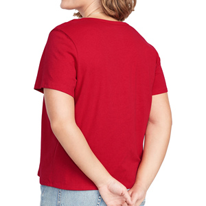 Streatwear pour femmes T-shirts à manches courtes et col en V Vêtements tricotés personnalisés pour femmes du Bangladesh - Product Image 3
