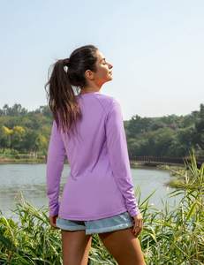 Women's Long Sleeve <b>Hoodie</b> Fishing & <b>Running</b> Shirt Custom Design with Own Logo Quick Dry & UV Protection Waterproof UPF 50+ - Product Image 4
