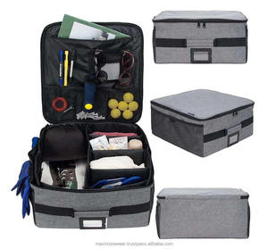 Boîte de rangement pliable en cuir personnalisée pour siège arrière de voiture, organisateur de coffre de golf, sacs fourre-tout de voyage étanches avec support multifonction - Product Image 5