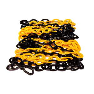 Cadena de Plástico Amarilla y Negra de 25 m, 8 mm, Producto de Señalización de Tráfico - Product Image 2