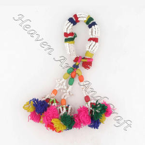 Tribal <b>Boho</b> Banjara Vintage Antique Hand Beaded Tassel <b>Bracelet</b> Armlet - Product Image 3