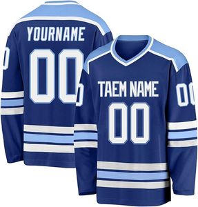 OEM personalizado tackle sarga bordado Hockey Jerseys nuevo equipo sublimación desgaste del hockey sobre hielo - Product Image 4