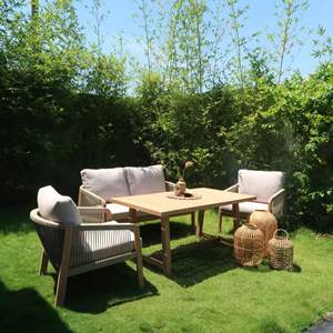 Juego de sofá ecológico de madera maciza minimalista moderno personalizado, mesa de centro para uso en exteriores, logotipo de Color personalizable de alta calidad - Product Image 5