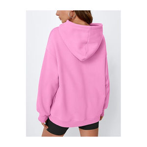 เสื้อกีฬาผ้าฝ้ายมีฮู้ดขนาดใหญ่พิเศษของผู้หญิงเสื้อสวมหัวเสื้อสไตล์สตรีทเสื้อสวมหัวโลโก้ตามสั่ง - Product Image 5