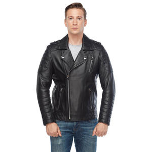 Nouvelle Veste Moto Unisexe en PU 2026 – Style Urbain Noir avec Col Rabattable Fin – Collection Automne – OEM Front - Product Image 1