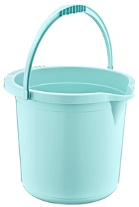 Seau de nettoyage en plastique écologique durable de 14 L avec poignée pour usage domestique, léger, robuste, polyvalent, pour le stockage intérieur/extérieur - Product Image 5