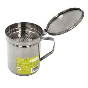 Vassoio per Grasso di Pesce in Acciaio Inossidabile, 1 Litro. Con filtro e coperchio - Product Image 3
